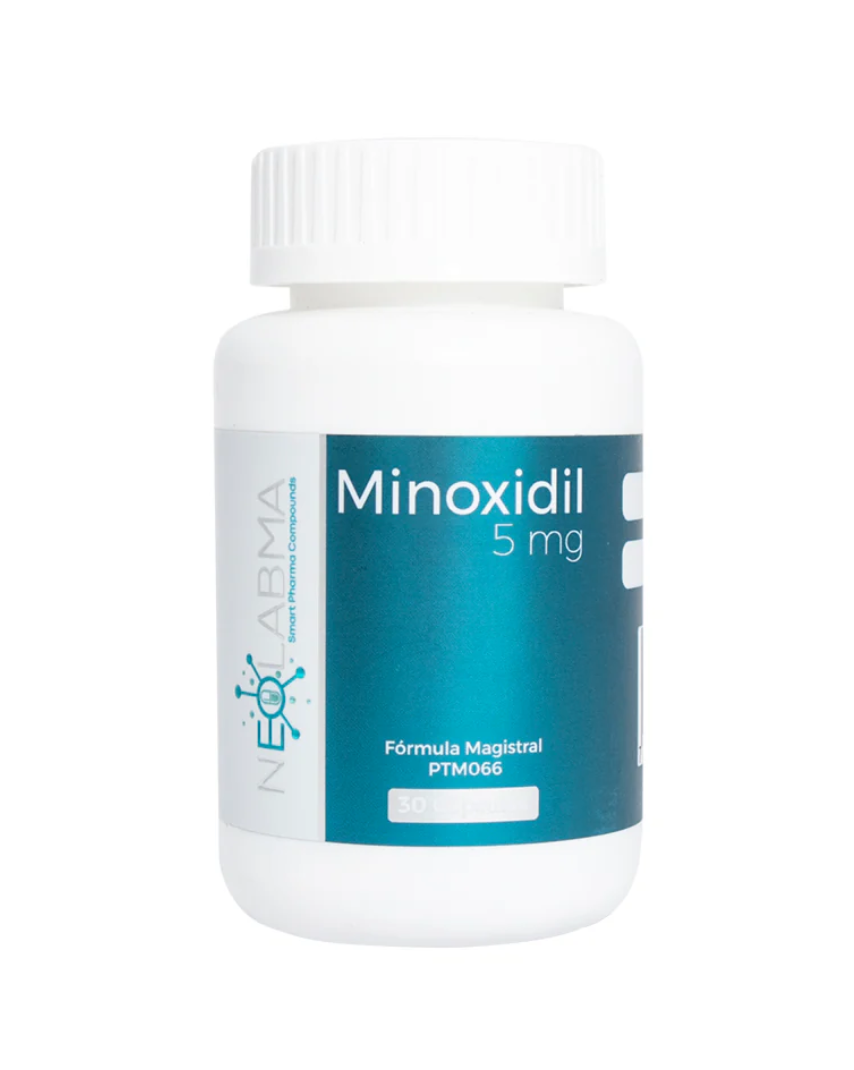 Minoxidil Oral 90 Cápsulas 5 mg. El mejor precio del mercado. NEOLABMA.